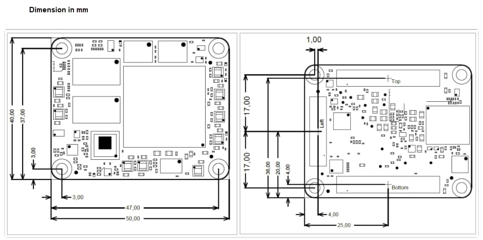 Mechanical Drawing - Trenz Electronic TE0820-05-2AI81MA MPSoC Module