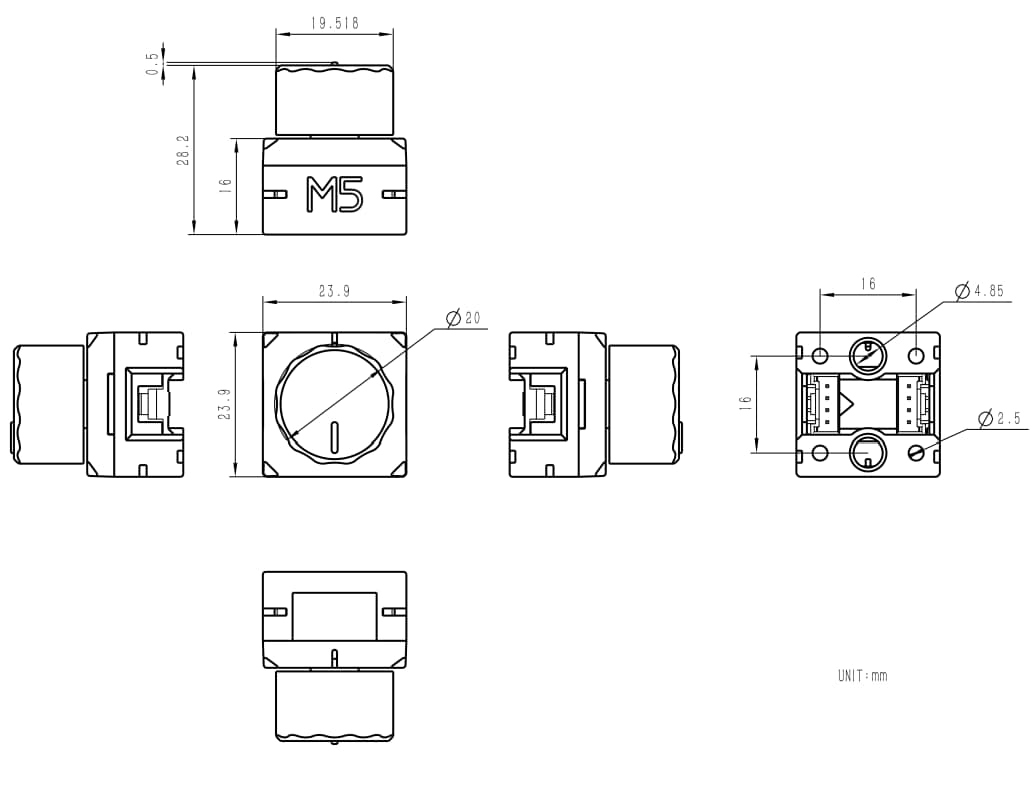 Mechanical Drawing - M5Stack Chain Angle