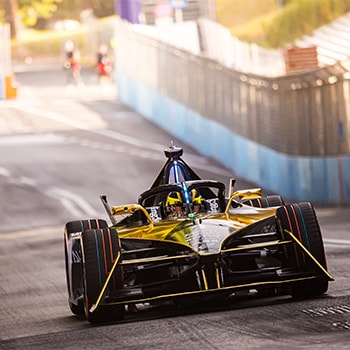 DS PENSKE car racing down track in Rome